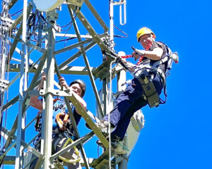 workers on a tower